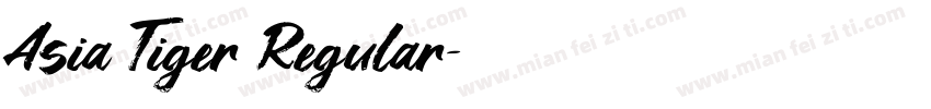 Asia Tiger Regular字体转换